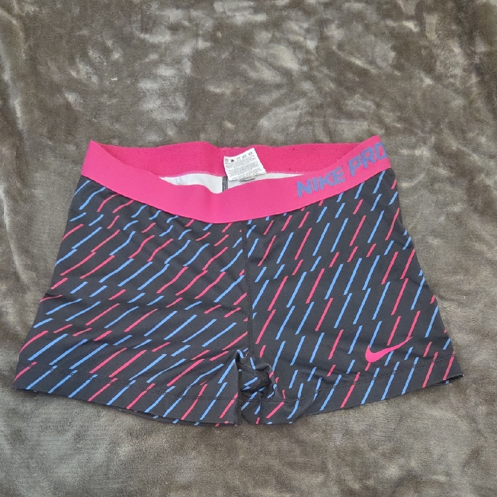 Nike Women's Shorts with Pink and Blue Accents